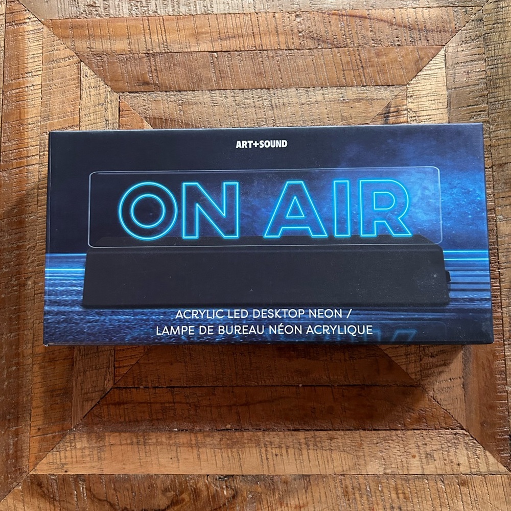 Art+Sound Acrylic LED Desktop Neon 'ON AIR' Sign